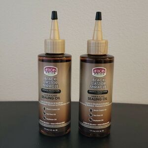 New African Pride Black Castor Miracle Hair and‎ Scalp Sealing Oil 6oz - 2 Pack